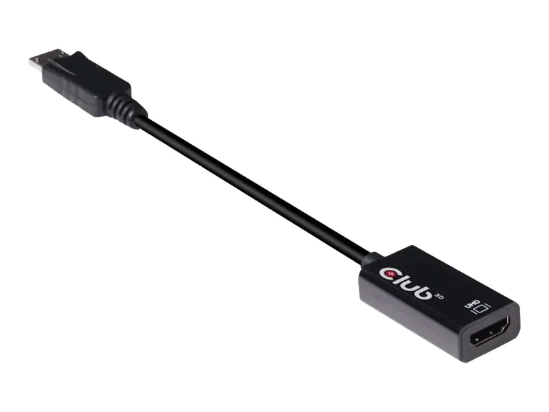 Club 3D - Video- / Audio-Adapter - DisplayPort (M) bis HDMI (W) - 19.17 cm - 4K Unterstützung
