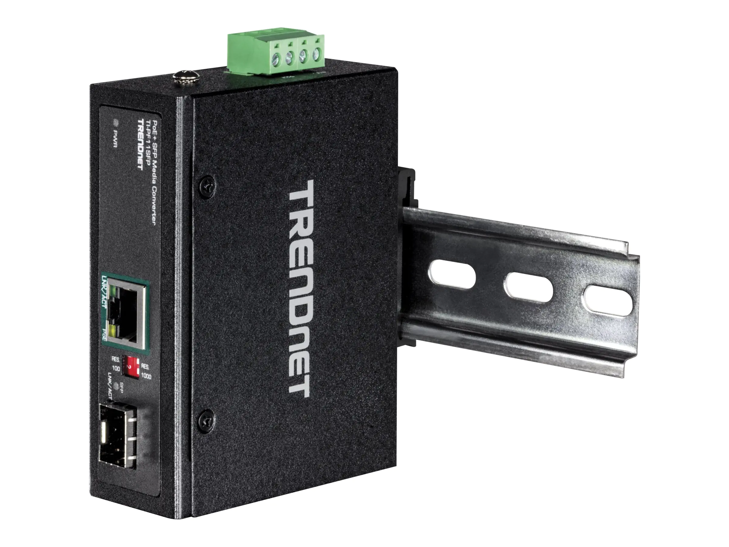 TRENDnet TI-PF11SFP - Medienkonverter - GigE - 10Base-T, 100Base-TX, 1000Base-T - RJ-45 / SFP (mini-GBIC) - bis zu 40 km