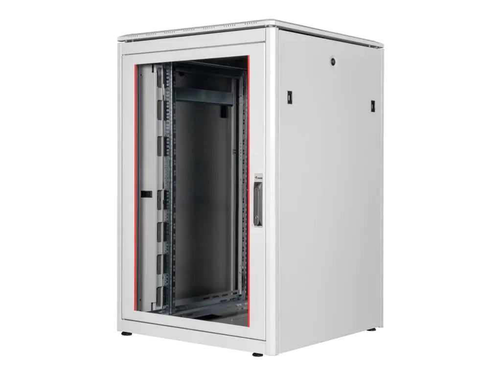 Equip Dynamic Flex Line - Schrank Netzwerkschrank - 800x800 mm, with glass door, removable and lockable panels, assembled - freistehend - Hellgrau, RAL 7035 - 22U - 48.3 cm (19") EDF-22-8080-G-HNAA