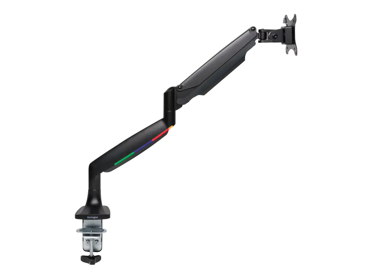 Kensington SmartFit One-Touch Height Adjustable Single Monitor Arm - Befestigungskit - einstellbarer Arm - für Monitor - Kunststoff, Aluminium, Stahl - Bildschirmgröße: 33-81.3 cm (13"-32") - Schreibtisch, C-Zwinge, Tülle, Tischmontage