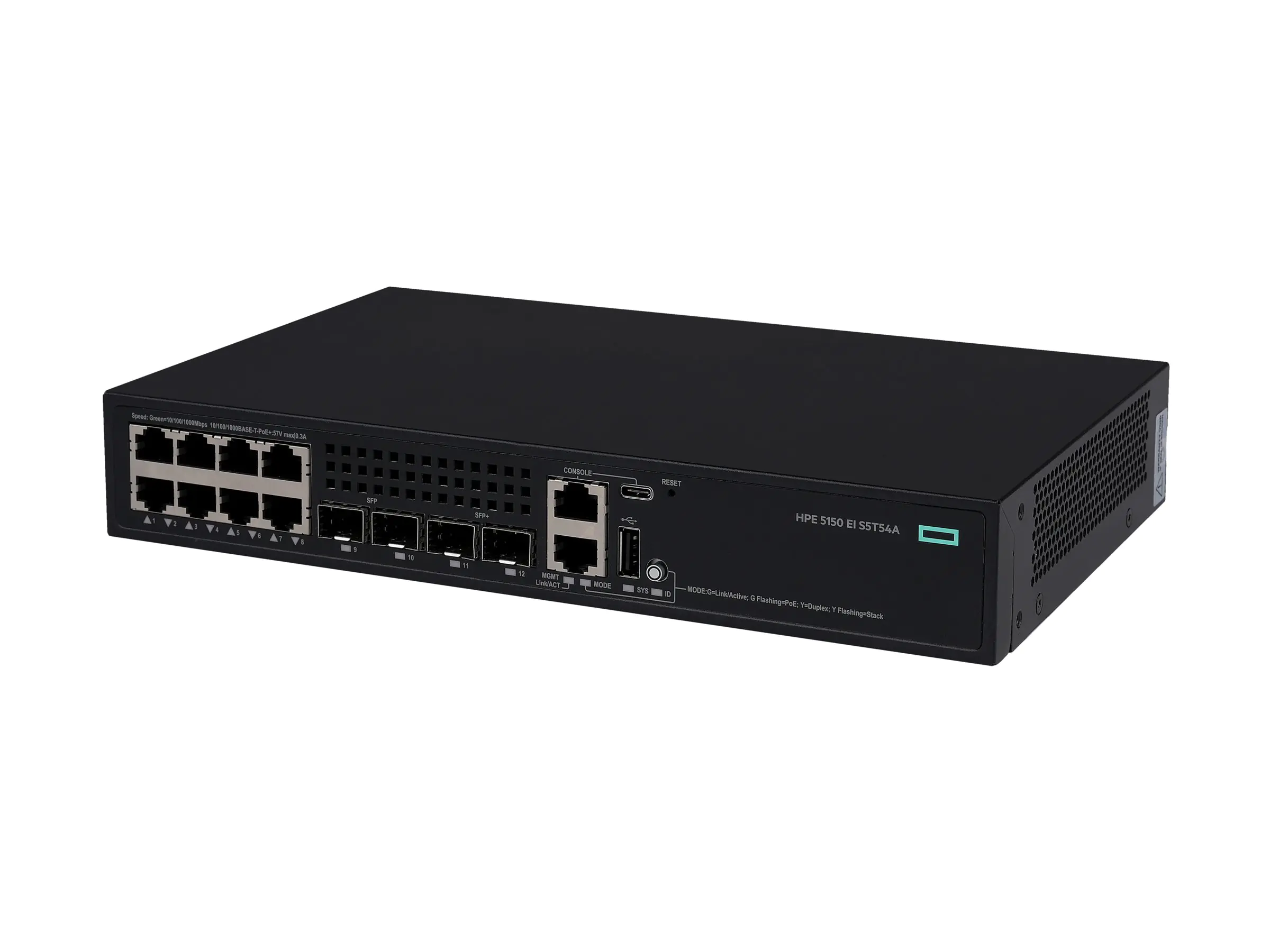 HPE Networking Comware 5150EI 8p 10M/100M/1G PoE+ 2p SFP 1G 2p SFP+ 1G/10G Switch - Switch - L3 -