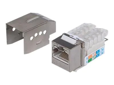 Intellinet Abschließbare Cat6 Modularbuchse, geschirmt, FTP, werkzeuglos, Metallgehäuse - Keystone Jack - Metallic - 1 Anschluss