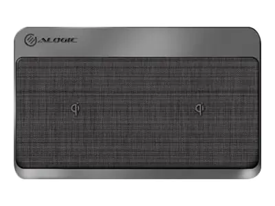 ALOGIC - Induktive Ladematte / Netzteil + AC-Netzteil - 40 Watt - Fast Charge - 2 Ausgabeanschlussstellen (USB, 24 pin USB-C) - Space-grau