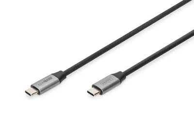 DIGITUS - USB-Anschluss - 24 pin USB-C (M) zu 24 pin USB-C (M) - 20 V - 3 A - 1 m - 4K Unterstützung - Schwarz