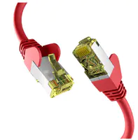 EFB-Elektronik - Patch-Kabel - RJ-45 (M) zu RJ-45 (M) - 20 m - 6 mm - S/FTP, PiMF - CAT 6a - geschirmt, halogenfrei, geformt, verseilt, Knickschutzmanschette, bis zu 10 Gbps Datentransferrate, Steckerbelegung 1:1 - Rot