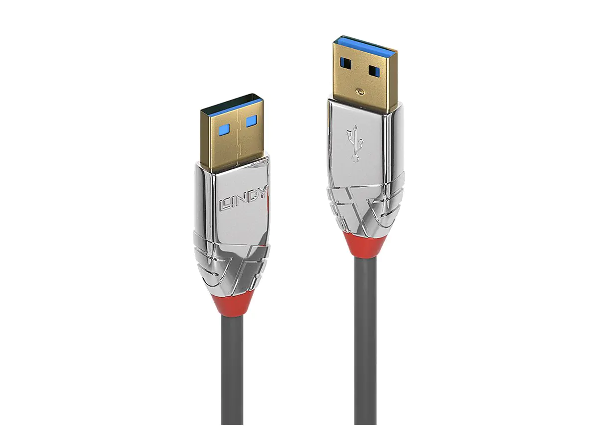 Lindy CROMO - USB-Kabel - USB Typ A (M) zu USB Typ A (M) - USB 3.0 - 1 m - rund - Grau