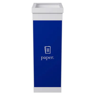 Paperflow Abfallsammelsystem 36,6 x 76 x 26,3 cm (B x H x T) 60l 1 Sortierfach Polystyrol weiß/blau