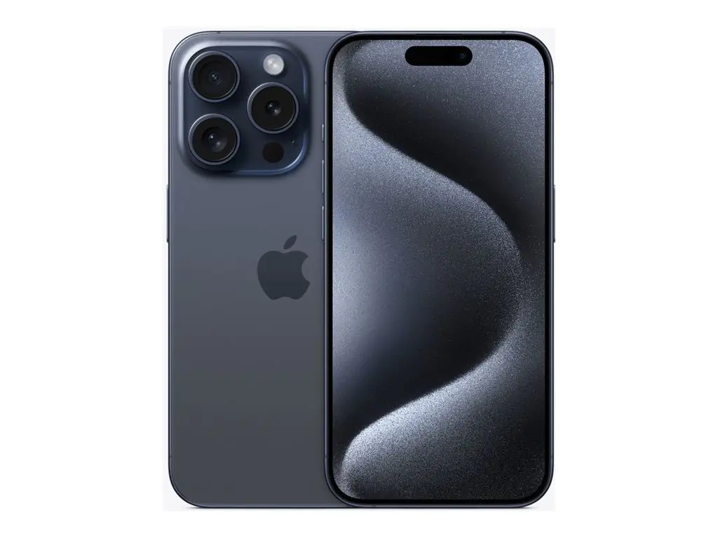 Apple iPhone 15 Pro - 5G Smartphone - Dual-SIM / Interner Speicher 512 GB - OLED-Display - 6.1" - 2556 x 1179 Pixel (120 Hz) - Triple-Kamera 48 MP, 12 MP, 12 MP - front camera 12 MP - Blue Titanium