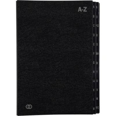 Soennecken Pultordner oeco DIN A4 A-Z Recyclingkarton schwarz 24 Fächer