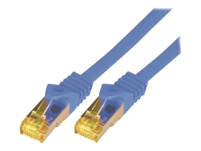 M-CAB - Patch-Kabel - RJ-45 (M) zu RJ-45 (M) - 25 cm - SFTP, PiMF - CAT 7 - halogenfrei, geformt, ohne Haken - Blau