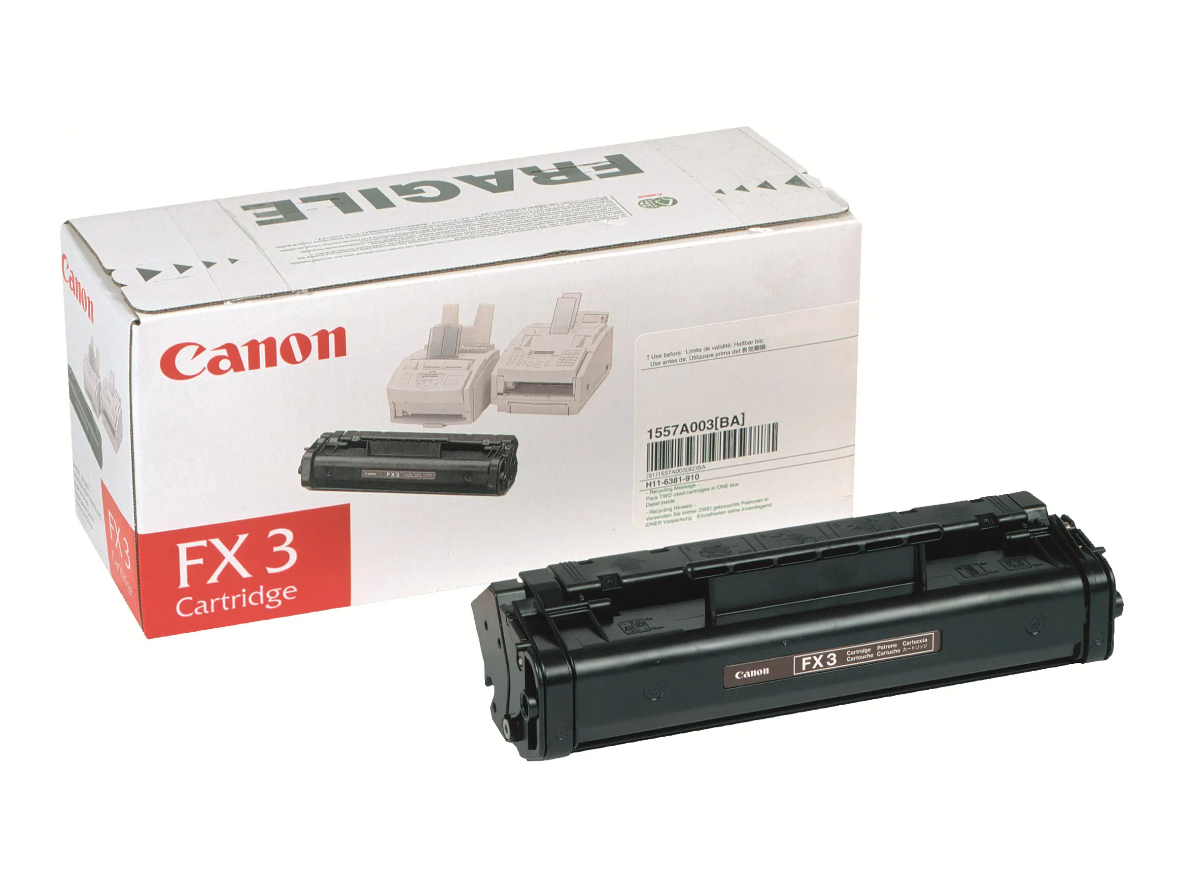 Canon FX-3 - Schwarz - Original - Tonerpatrone - für CFX-L3500; FAX L220, L295; FAXPHONE L80; LASER CLASS 1060, 20XX; MultiPASS L60, L90