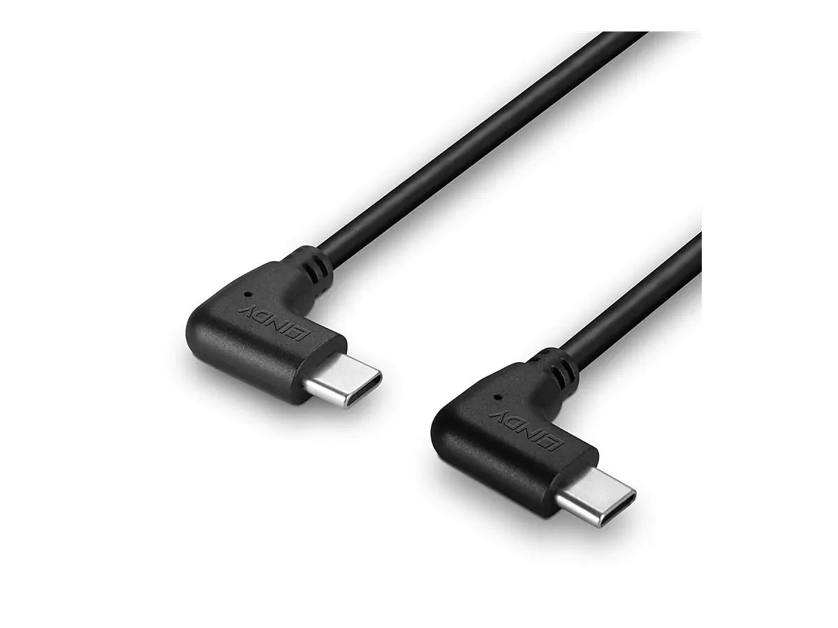 Lindy USB-Kabel - 24 pin USB-C (M) nach rechts abgewinkelt zu 24 pin USB-C (M)