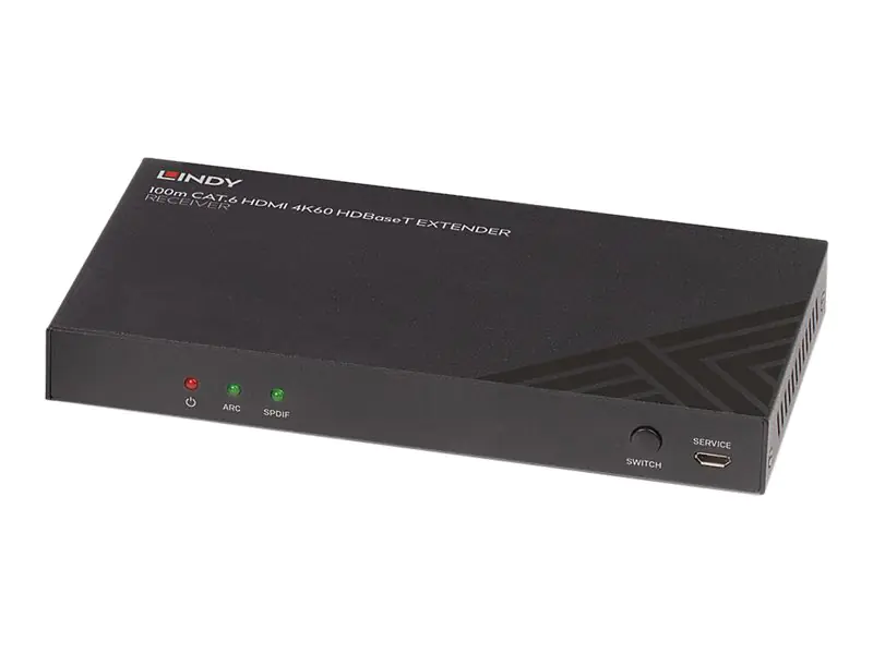 Lindy - Video-, Audio-, Infrarot- und serielle Erweiterung - Empfänger - HDMI, HDBaseT - über CAT 6 - bis zu 100 m