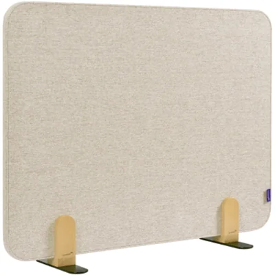 LEGAMASTER ELEMENTS Tischtrennwand akustik 60x80cm beige Halterungen, Schreibtisch-Trennwand, Beige, 600 x 21 mm, Stoff, B - s2 d0, FSC C158462 7-209833
