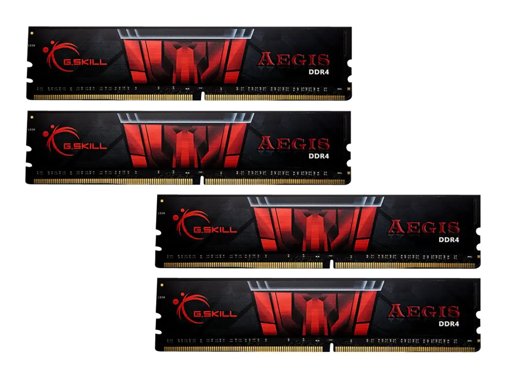G.Skill AEGIS - DDR4 - kit - 64 GB: 4 x 16 GB - DIMM 288-PIN - 3200 MHz / PC4-25600 - CL16 - 1.35 V - ungepuffert - non-ECC