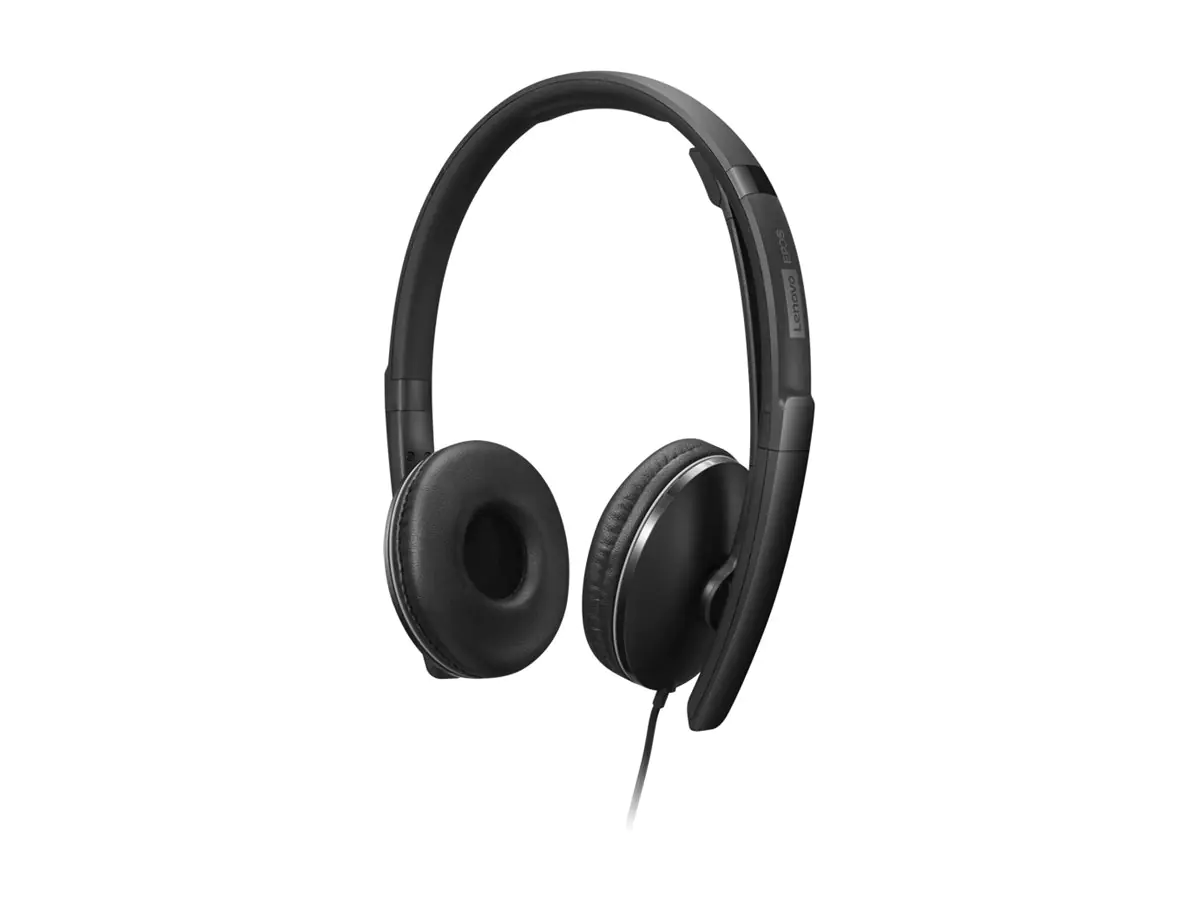 Lenovo Gen 2 - Headset - On-Ear - kabelgebunden - USB-C - Schwarz - Zertifiziert für Microsoft Teams