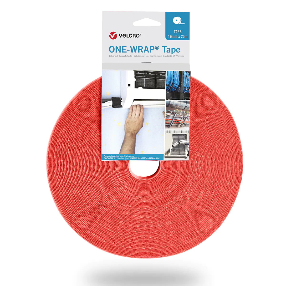 VELCRO One Wrap Band 25m 13mm Orange VEL-OW64124