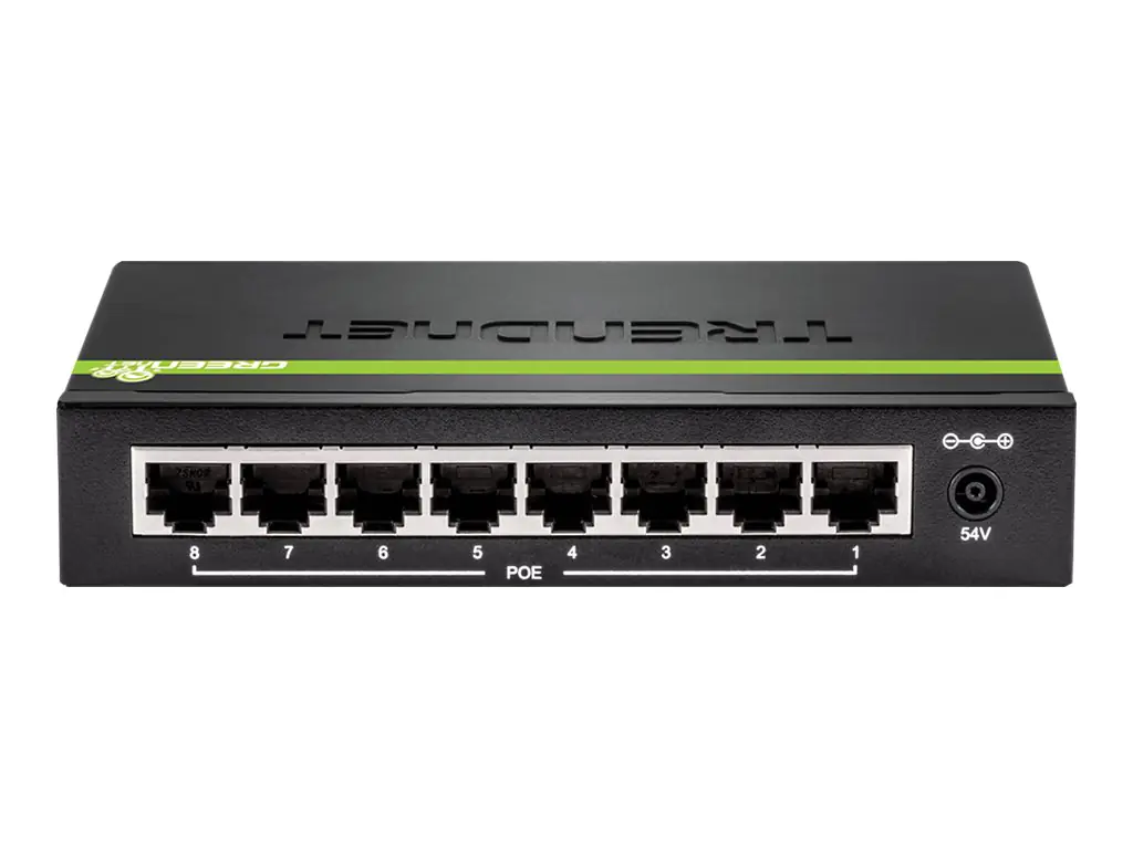 TRENDnet TPE TG82G - Switch - 8 x 10/100/1000 (PoE+) - Desktop - PoE+ (61 W)