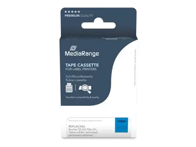 MEDIARANGE MRBTZ531 - Scwarz auf blau - Etikettenrolle - Kunststoff - Brother - P-Touch 10