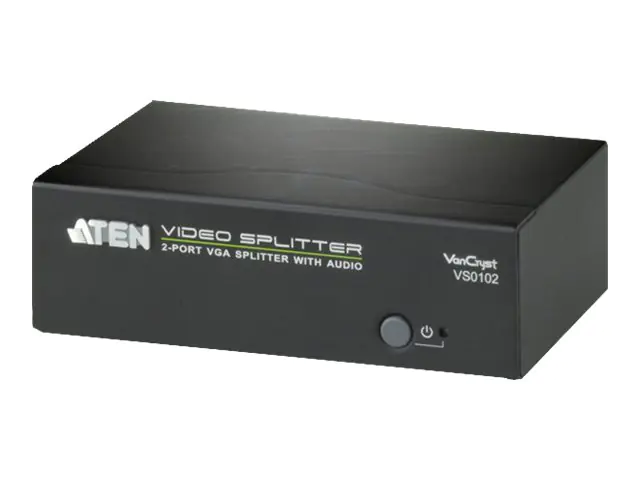 ATEN VanCryst VS0102 - Video-/Audio-Splitter - 2 x VGA + 2 x Audio - Desktop