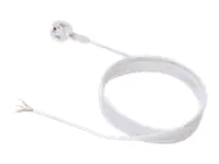 Bachmann - Stromkabel - CEE 7/7 (M) rechtwinklig zu ohne Stecker - 2 m - weiß