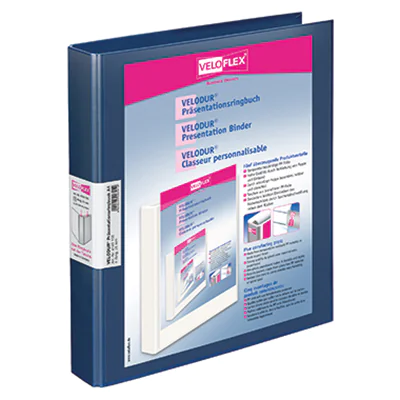 Veloflex Präsentationsringbuch VELODUR 4143150 A4 4-Rg 25mm blau
