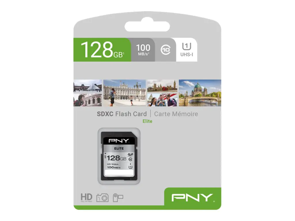 PNY Elite - Flash-Speicherkarte - 128 GB - UHS-I P-SD128U1100EL-GE
