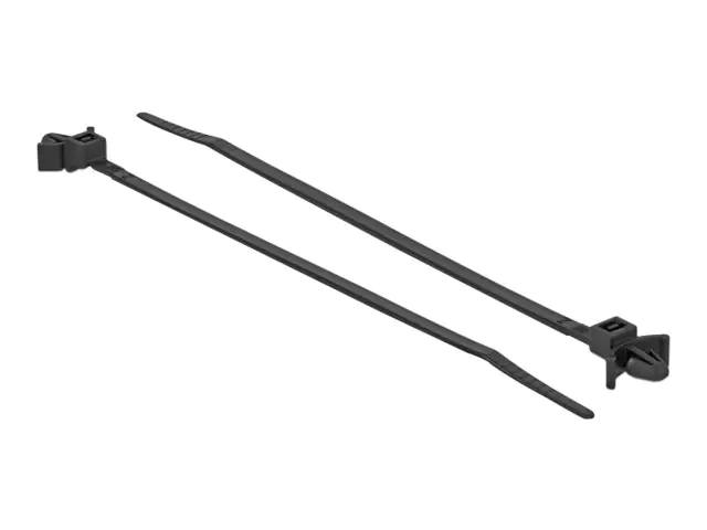 Delock Cable Tie with Expansion Anchor - Kabelbinder - 14 cm - Schwarz