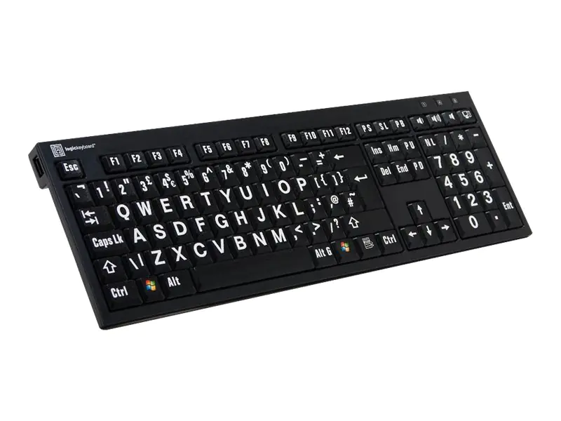 Logickeyboard Largeprint - Tastatur - USB - Weiß
