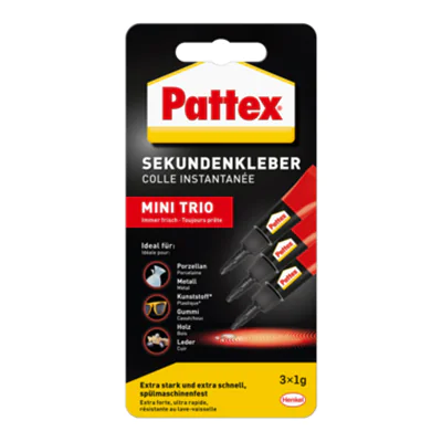 Pattex Sekundenkleber Mini Trio flüssig 3 x PSMT2