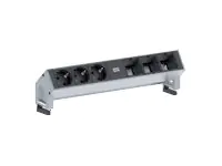 Bachmann DESK 2 - Steckdosenleiste - Eingabe, Eingang GST18 - Ausgangsanschlüsse: 3 - 20 cm - Deutschland - Schwarz, weiß, RAL 9010
