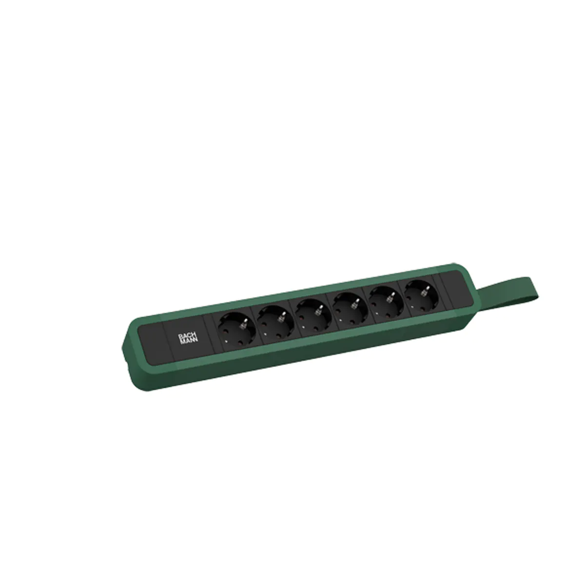 Bachmann PRIMO 2 Steckdosenleiste 6-fach, mit Schlaufe, 2,0m, grün, ohne Schalter