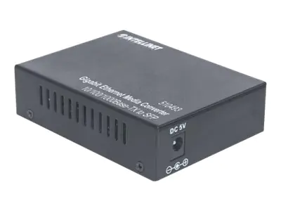 Intellinet Gigabit Ethernet to SFP Media Converter, 10/100/1000Base-Tx to SFP slot, empty - Medienkonverter - 1GbE - 10Base-T, 100Base-TX, 1000Base-T - RJ-45 / SFP (mini-GBIC)