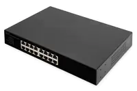 DIGITUS - Switch - unmanaged - 16 x 10/100/1000 - Desktop, an Rack montierbar