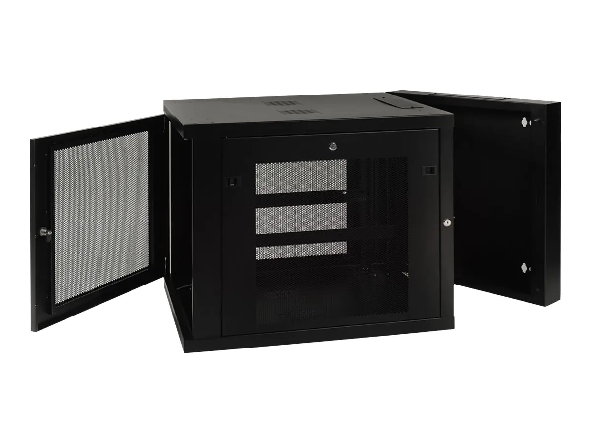Eaton Tripp Lite Series 12U Wall Mount Rack Enclosure Server Cabinet Hinged 33" Extended Depth - Schrank Netzwerkschrank - geeignet für Wandmontage - Schwarz - 12U - 48.3 cm (19") SRW12US33