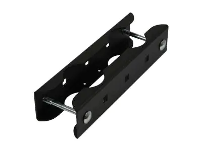Peerless Modular Series Dual Pole Display Stacking Clamp - Montagekomponente (Klemme) - für LCD-Display - schwarze Pulverbeschichtung - Bildschirmgröße: 116.8-228.6 cm (46"-90") - für P/N: MOD-FPMD2, MOD-FPMS2