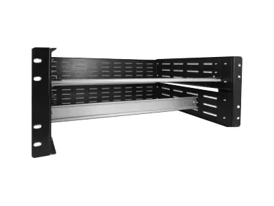 Delock DIN-Schienenmontagekit - Rack montierbar - Schwarz - 4U - 48.3 cm (19") 42632
