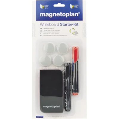 Diverse Magnetoplan 37102, Zubehörset, Schwarz, Rot, 0,7 kg, Sichtverpackung, Tafelwischer, Tafelmagnet, Tafelmarker
