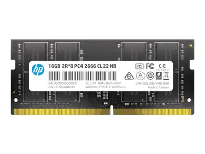 HP - DDR4 - Modul - 16 GB - SO DIMM 260-PIN - 2666 MHz / PC4-21300 - CL22 - 1.2 V - ungepuffert - non-ECC
