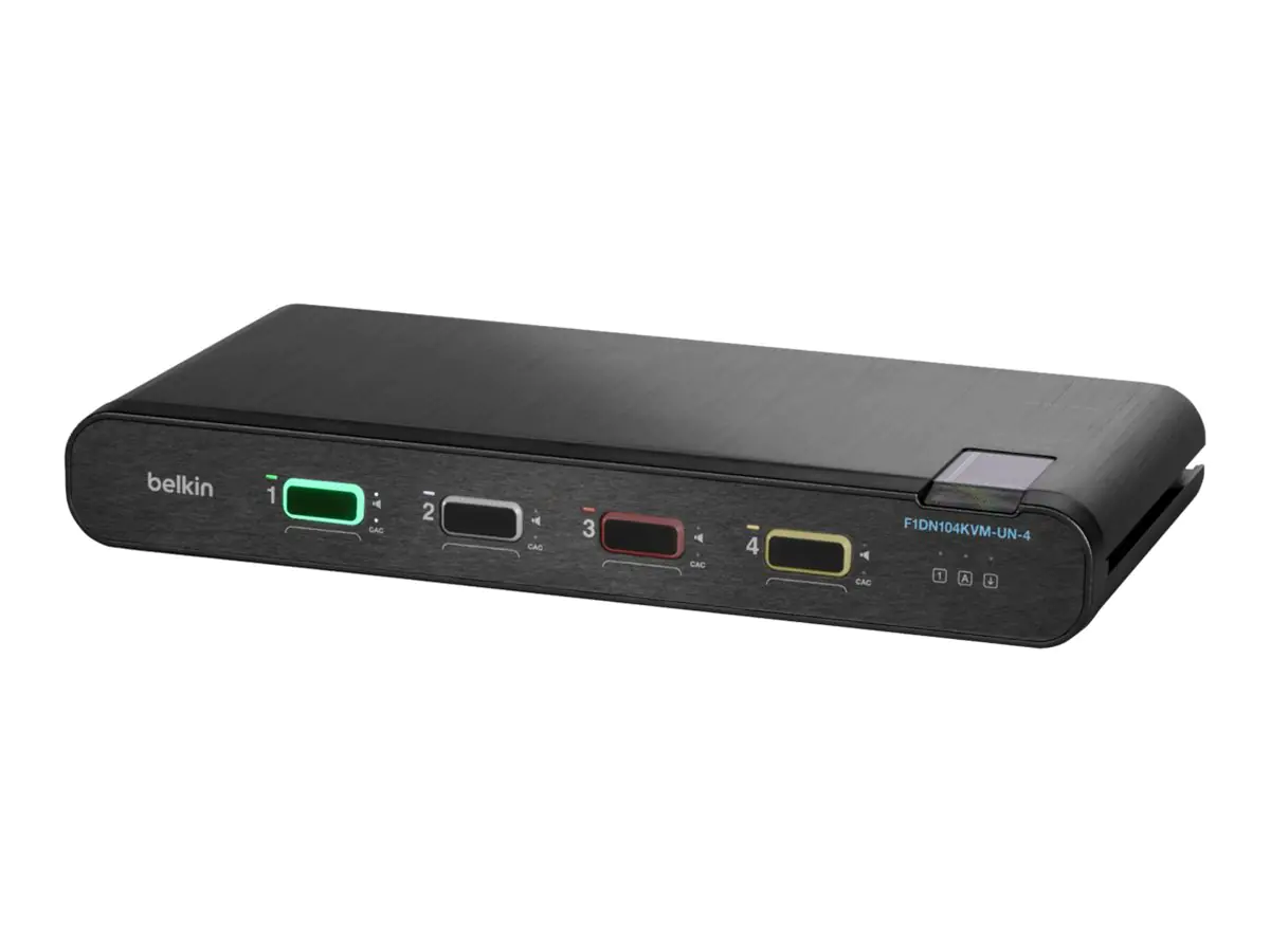Belkin Universal Secure Single-Head - 2. Generation - KVM-/Audio-Switch - 4 x KVM/Audio - 1 lokaler Benutzer - Desktop