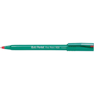 Pentel Tintenroller Ball R50-B 0,4mm Kappenmodell rot