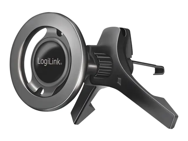 LogiLink - Halterung für Kfz für Handy - magnetic, 3-point - von 4,7 Zoll bis 6,9 Zoll - Schwarz