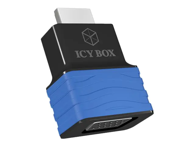 ICY BOX IB-AC516 - Videoadapter - HD-15 (VGA) weiblich zu HDMI männlich - Schwarz/Blau