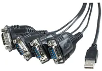 exertis Connect - Kabel USB / seriell - USB (M) zu DB-9 (M) - 1.3 m - Daumenschrauben