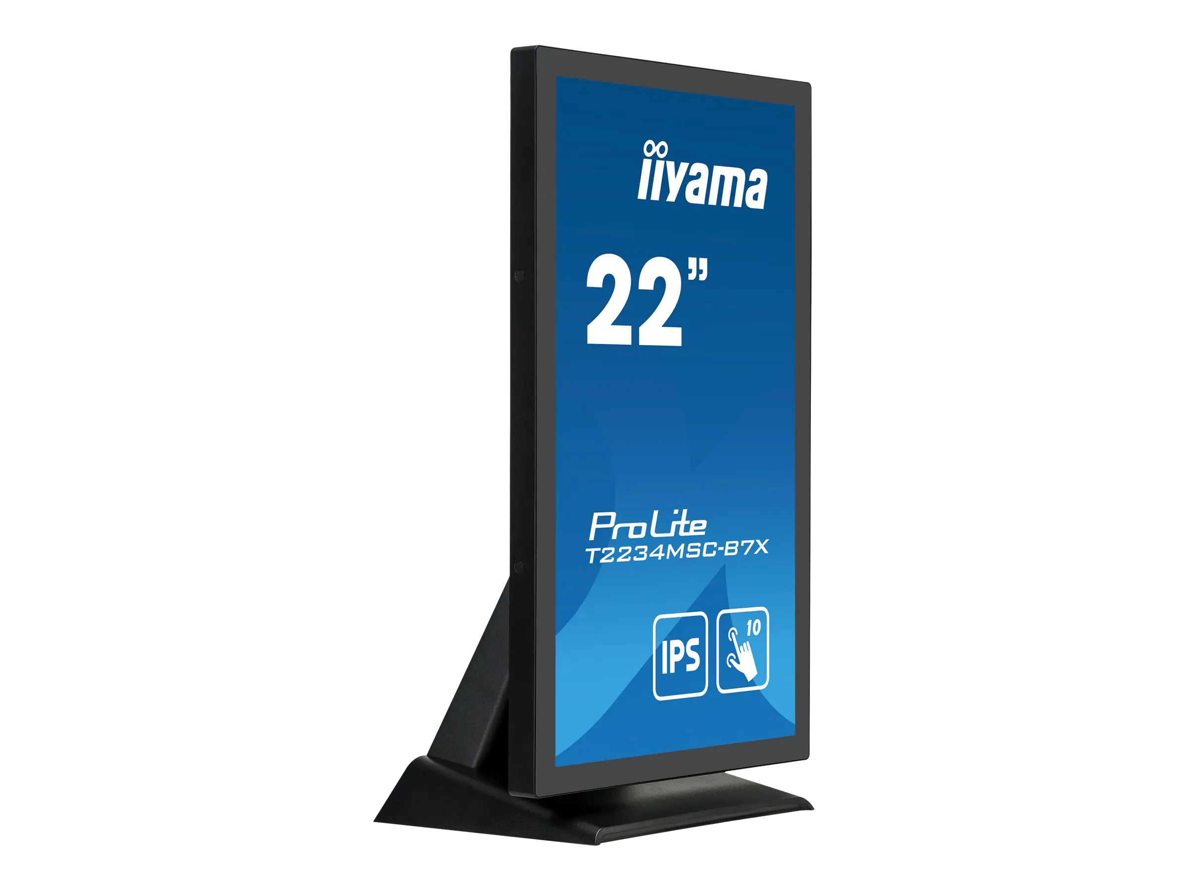 Iiyama ProLite T2234MSC-B7X - LED-Monitor - 55.9 cm (22") (21.5" sichtbar) - Touchscreen - 1920 x 1080 Full HD (1080p) @ 60 Hz - IPS - 350 cd/m² - 1000:1 - 8 ms - HDMI, VGA, DisplayPort - Lautsprecher - mattschwarz