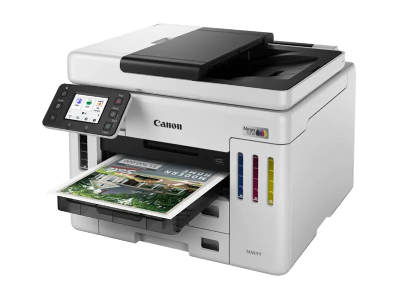 Canon MAXIFY GX7150 MegaTank - Multifunktionsdrucker - Farbe - Tintenstrahl - CISS - Legal (216 x 356 mm), A4 (210 x 297 mm) (Original) - A4/Legal (Medien) - bis zu 24 ipm (Drucken) - 600 Blatt - 33.6 Kbps - USB 2.0, Wi-Fi(n), LAN