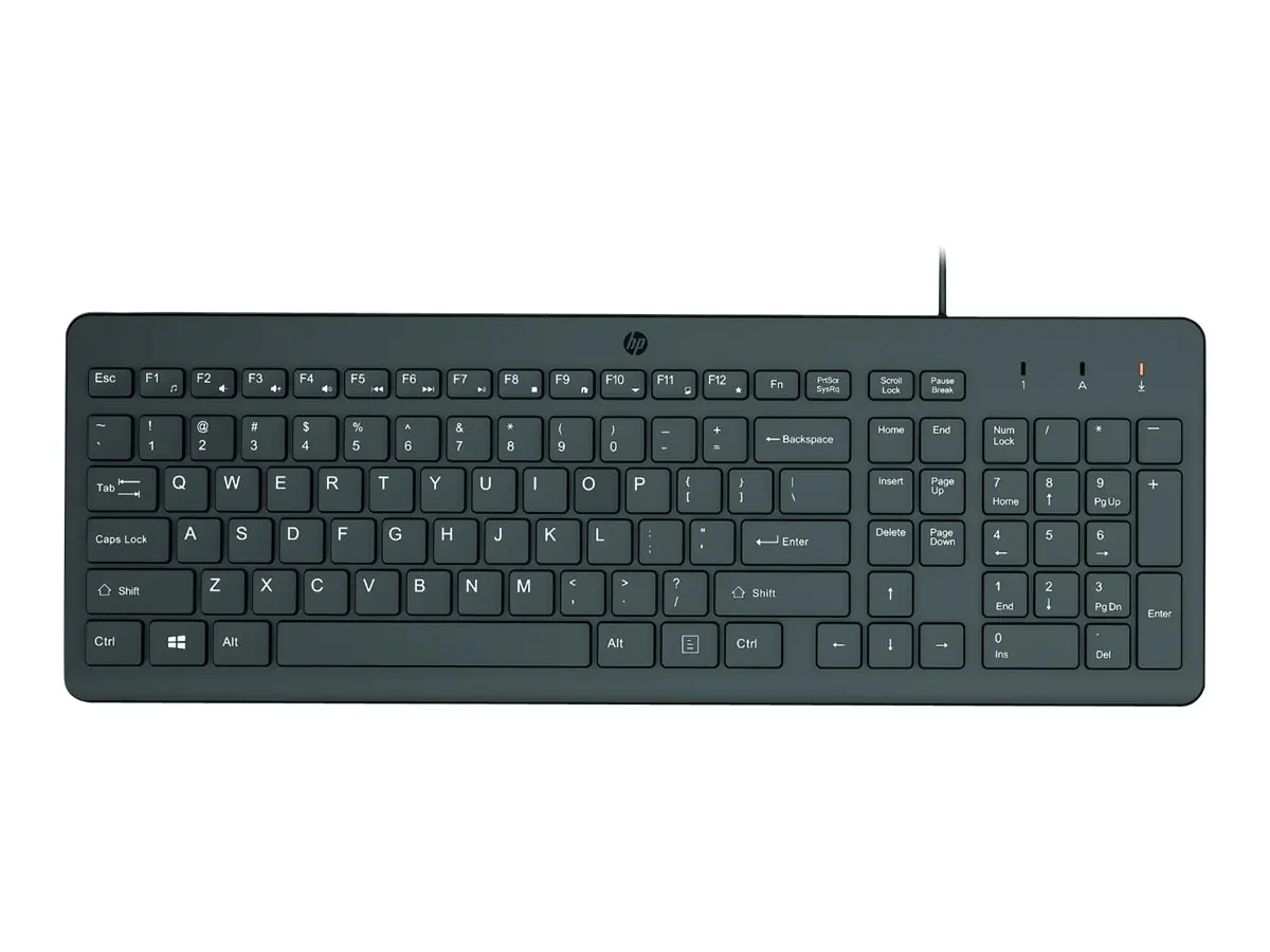 HP 150 - Tastatur - Deutsch - Schwarz - für Victus by HP Laptop 15, 16; Laptop 14, 15, 15s; Pavilion Plus Laptop 14