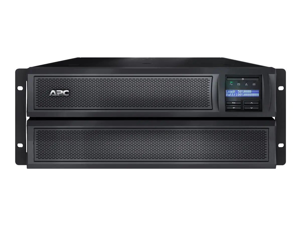 APC Smart-UPS X 3000 Rack/Tower LCD - USV (in Rack montierbar/extern) - Wechselstrom 230 V - 2700 Watt - 3000 VA - Ethernet 10/100, RS-232, USB - Ausgangsanschlüsse: 12 - 4U - Schwarz - mit APC UPS Network Management Card AP9631 - für P/N: AR4024SP, AR402