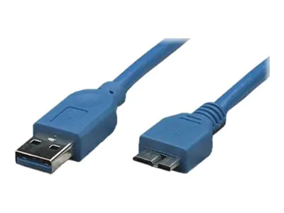 Techly - USB-Kabel - Micro-USB Type B (M) bis USB Typ A (M) - USB 3.0 - 1 m - geformt - Blau