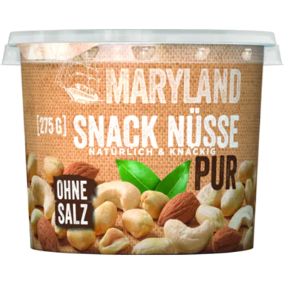 MARYLAND Nussmischung Pur Erdnüssen, Cashewkernen, Mandeln 275 g/Pack.